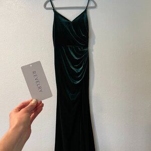 Revelry Emerald Velvet Wedding Gown